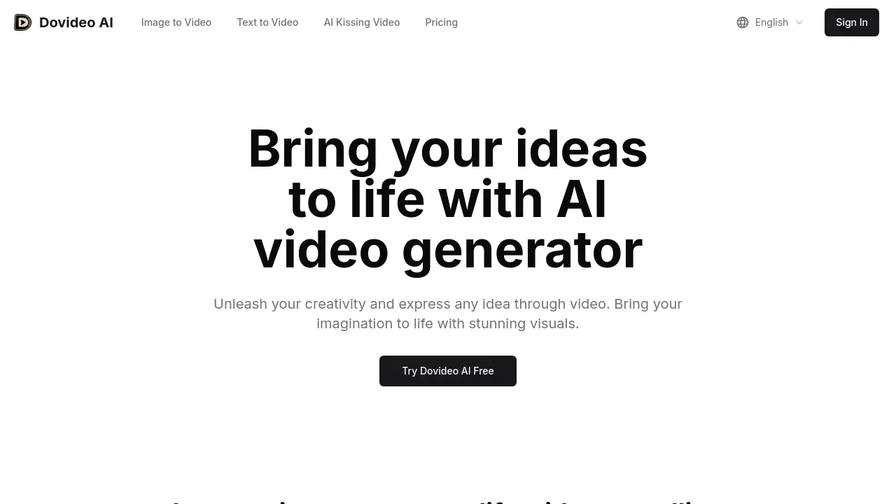 Dovideo AI screenshot