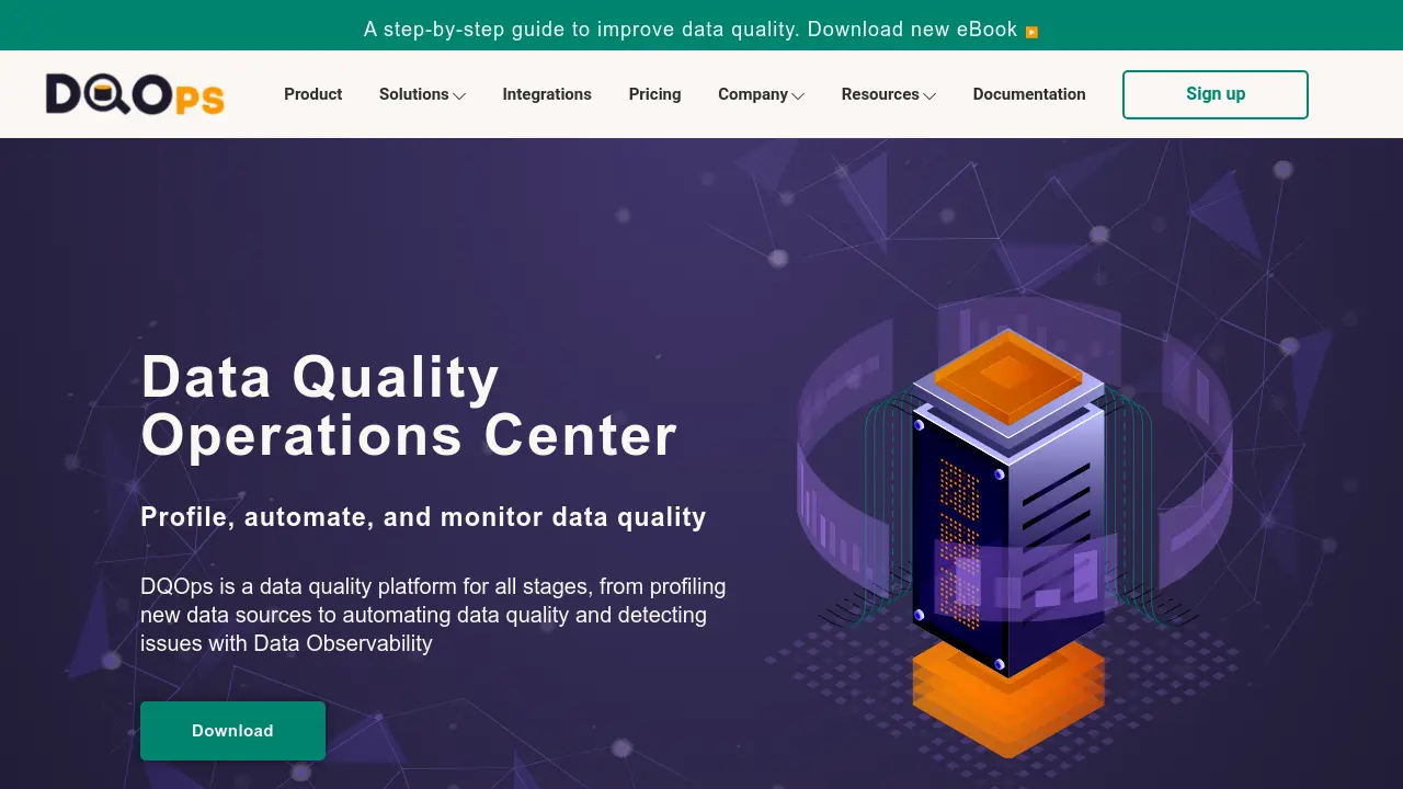DQOps - End-to-End AI Data Quality Monitoring and Automation Platform
