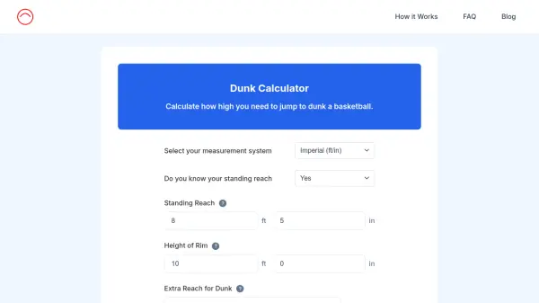 Dunk Calculator
