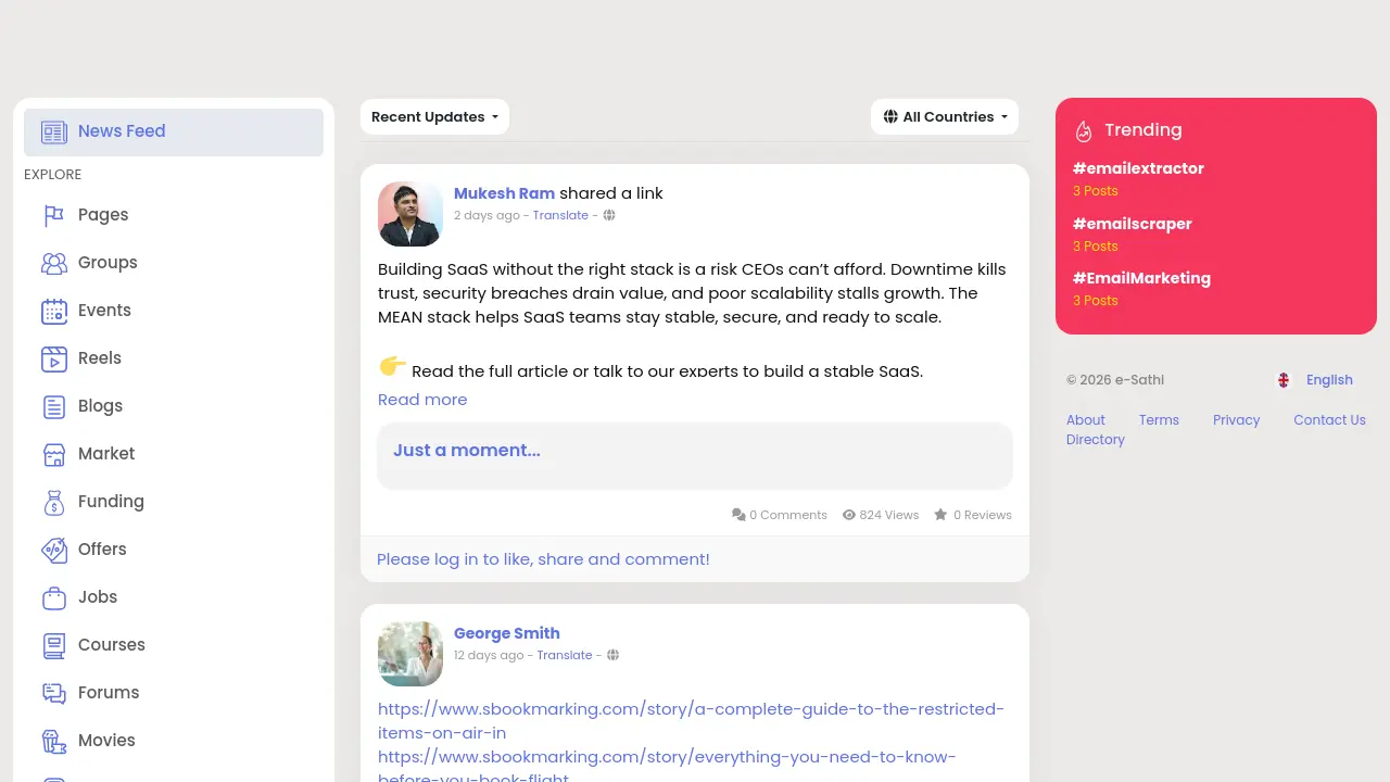 e-Sathi - A comprehensive social networking platform for global ...