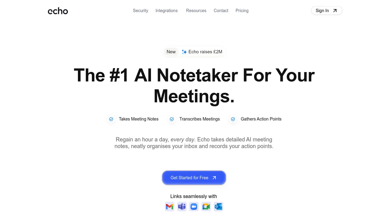 Echo - The #1 AI Notetaker For Your Meetings.