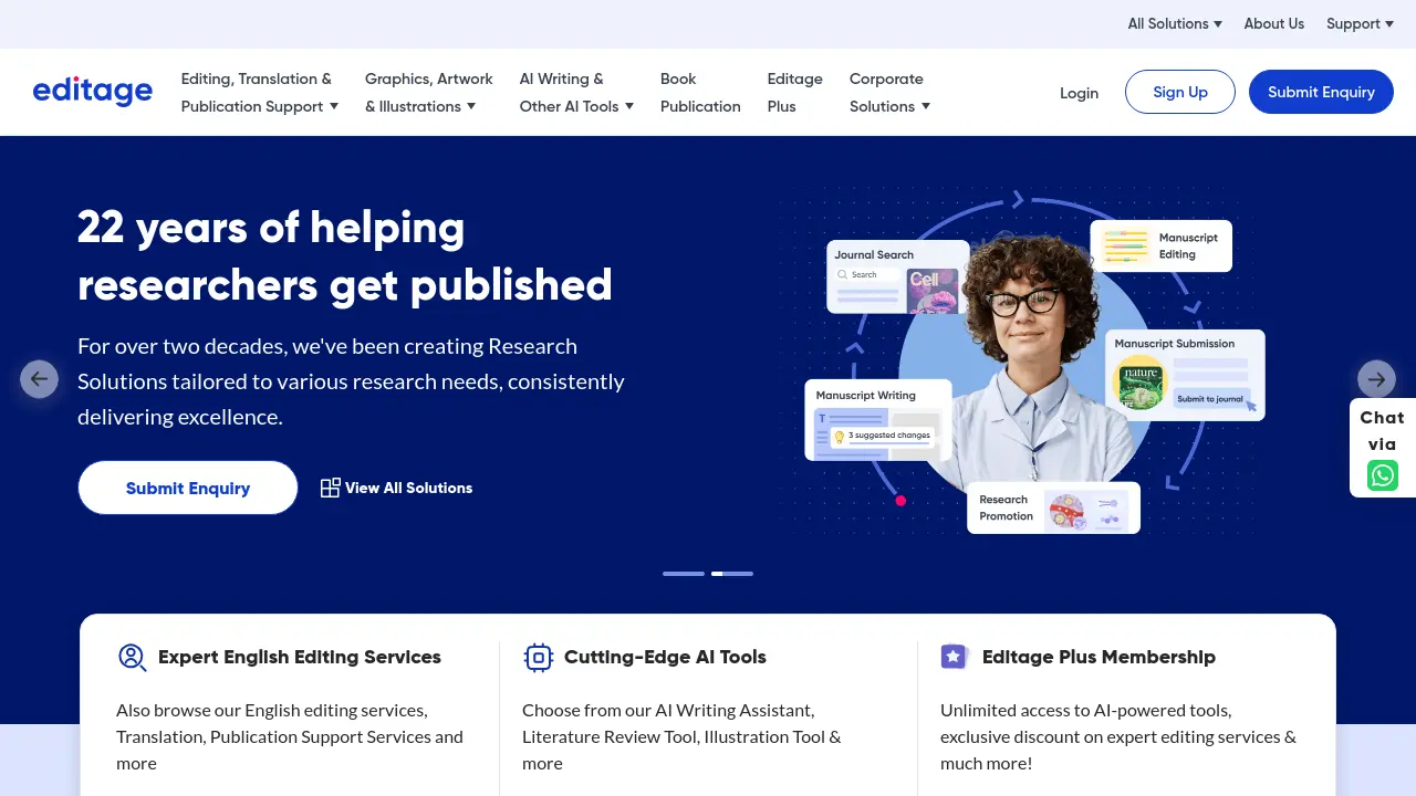 Editage - Everything a Researcher Needs, All in One Place