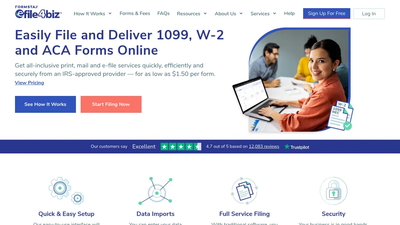 efile4Biz - Easily File and Deliver 1099, W-2 and ACA Forms Online