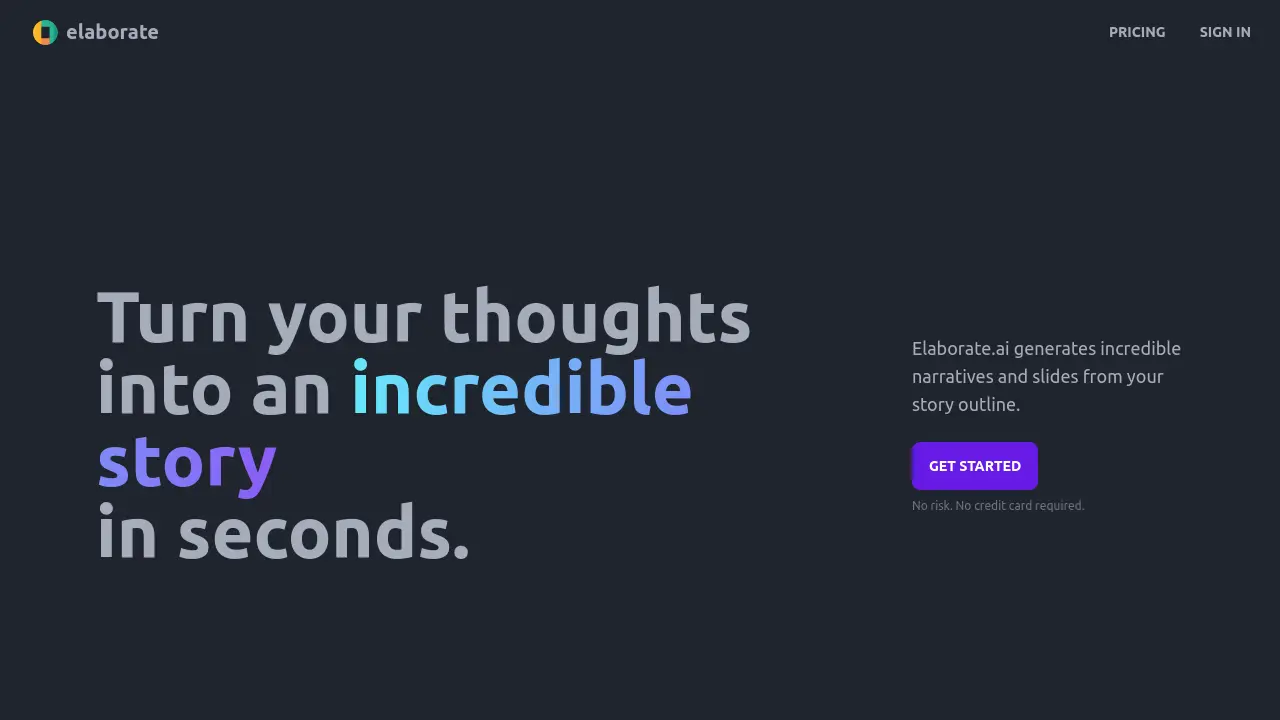 Elaborate.ai screenshot