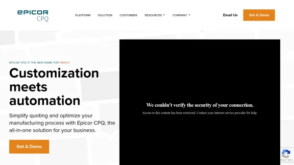 Epicor CPQ (formerly KBMax)