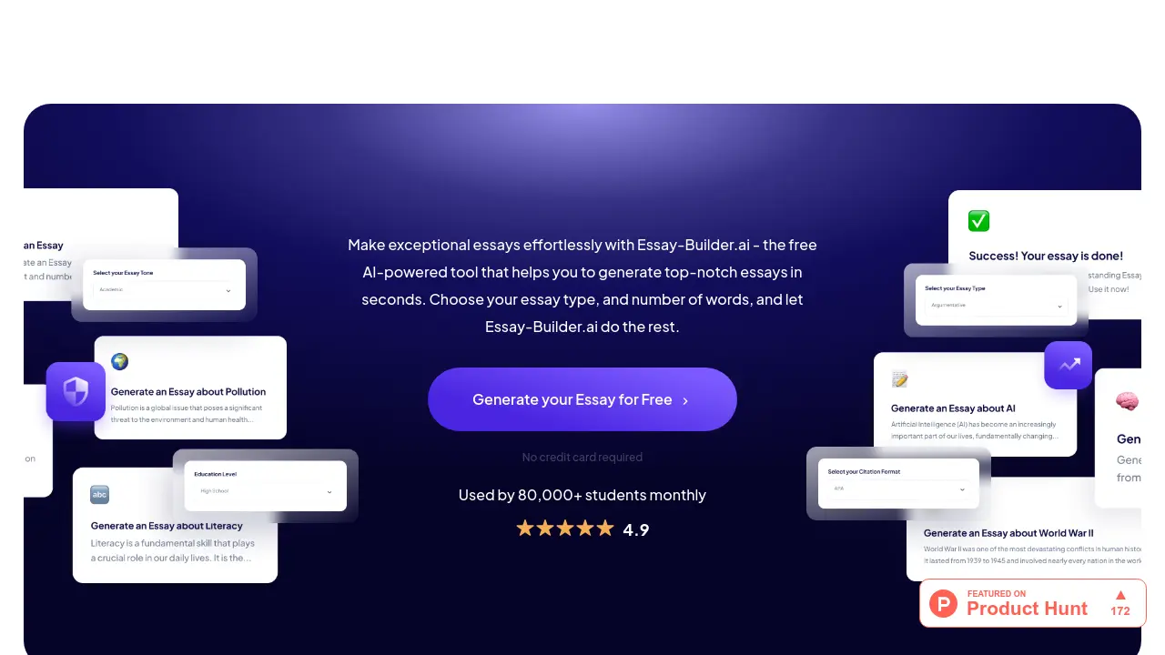 Essay Builder AI screenshot
