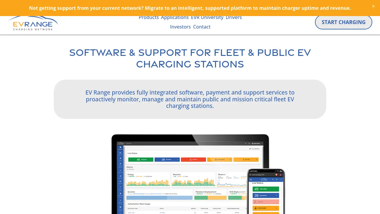 EV Range - Software & Support for Fleet & Public EV Charging Stations