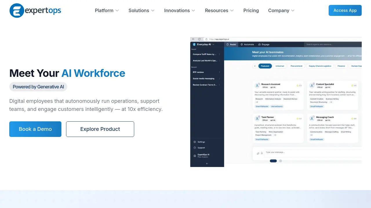 ExpertOps AI - AI-Powered Digital Employees for Business Operations