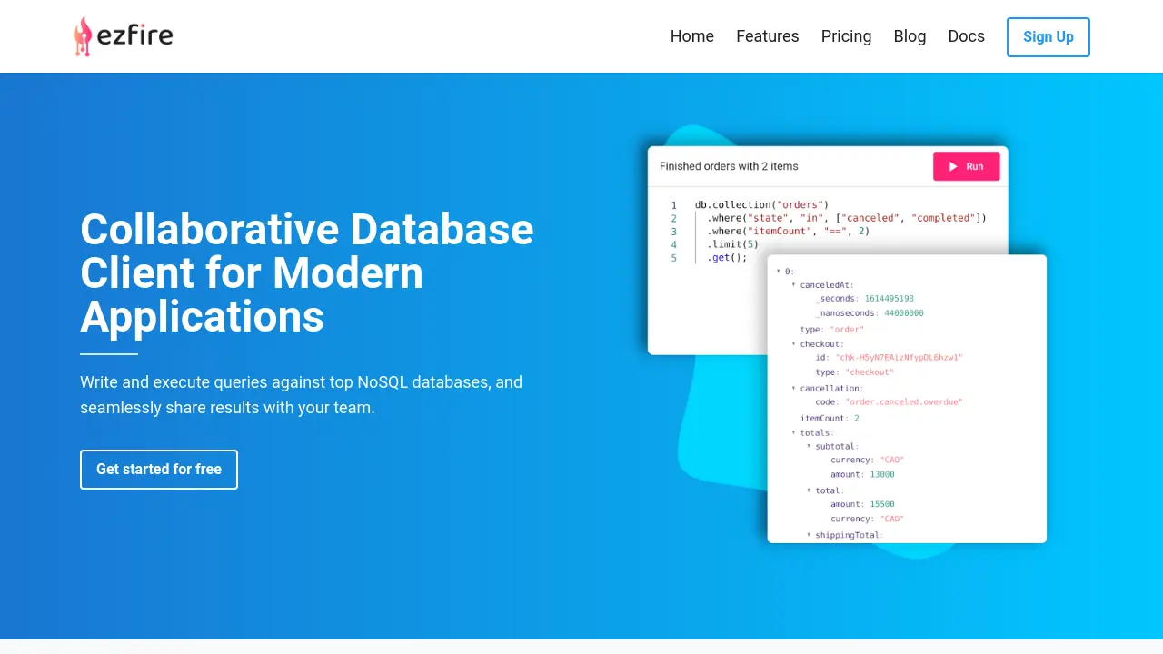Ezfire - Collaborative NoSQL Database Querying and Sharing Made Effortless