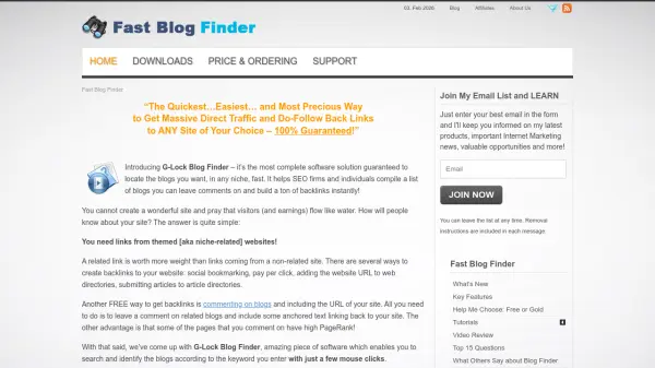 Fast Blog Finder
