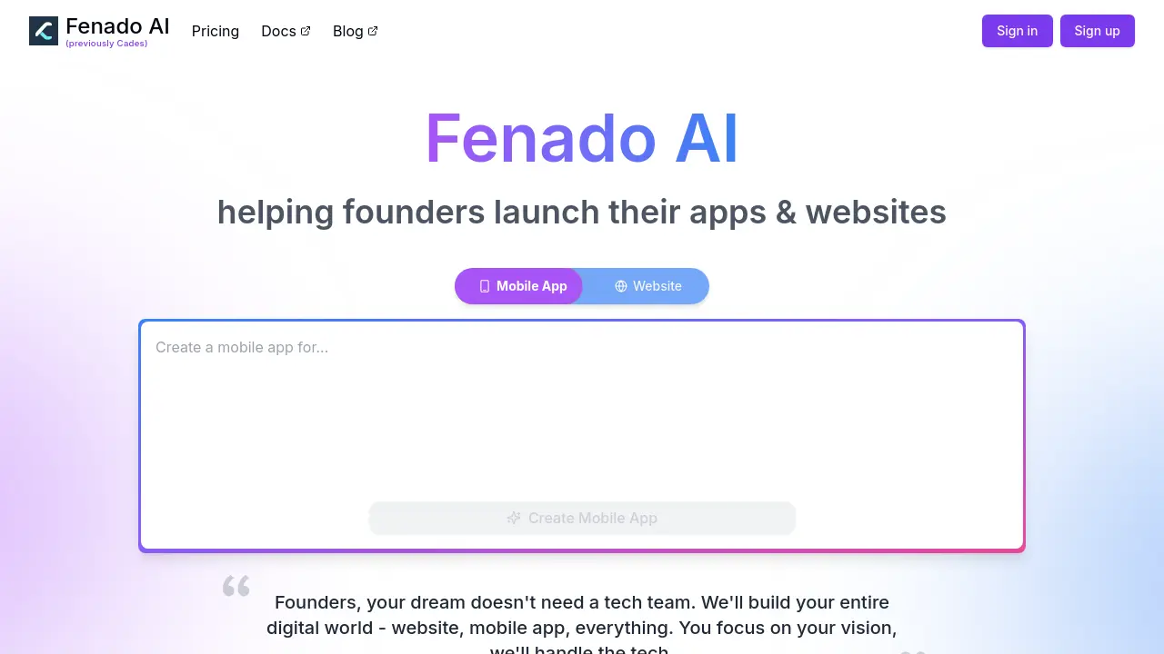 Fenado AI screenshot