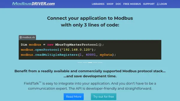 FieldTalk Modbus Driver