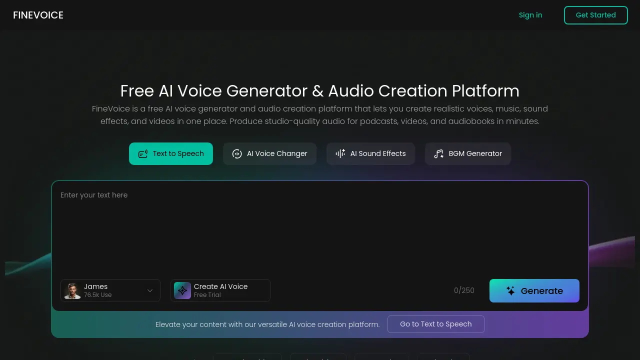 FineVoice screenshot