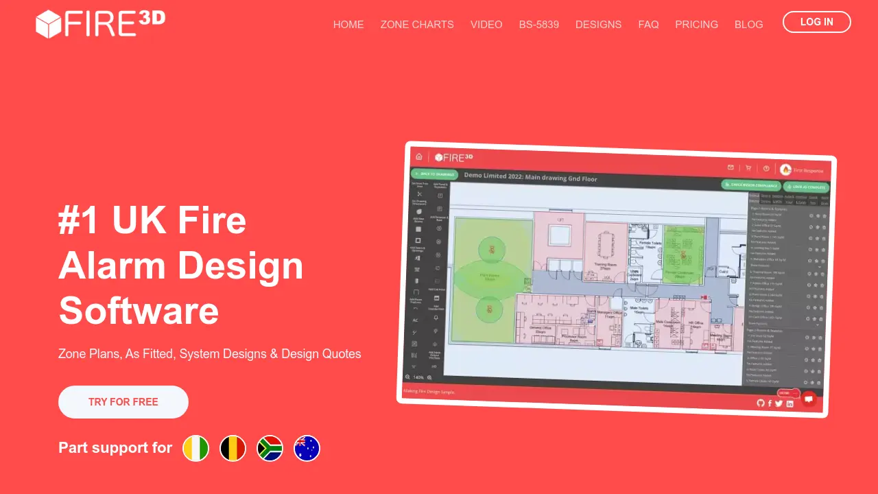 FIRE3D - AI-Powered Fire Alarm Design Software for BS5839 Compliance