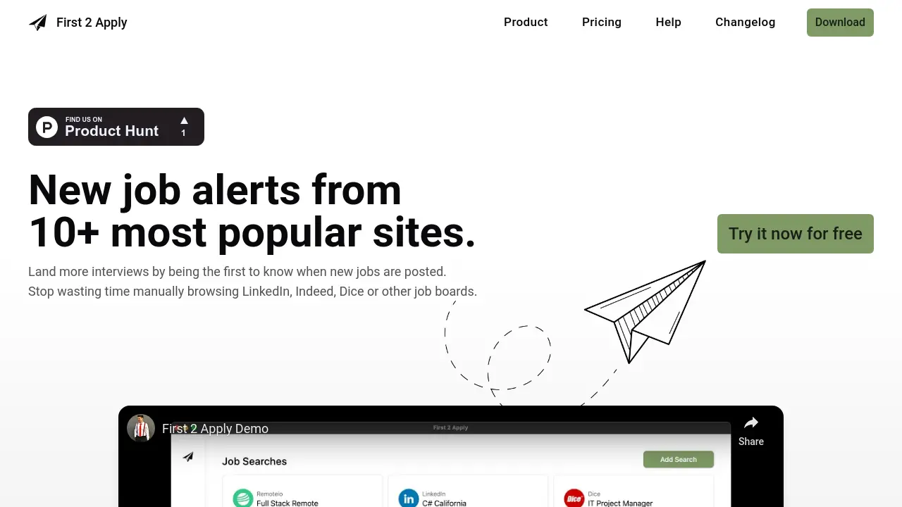 First 2 Apply - AI-powered job alerts and filtering to land interviews ...