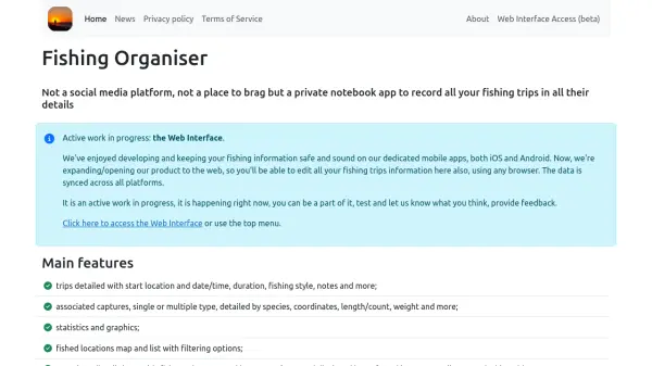Fishing Organiser