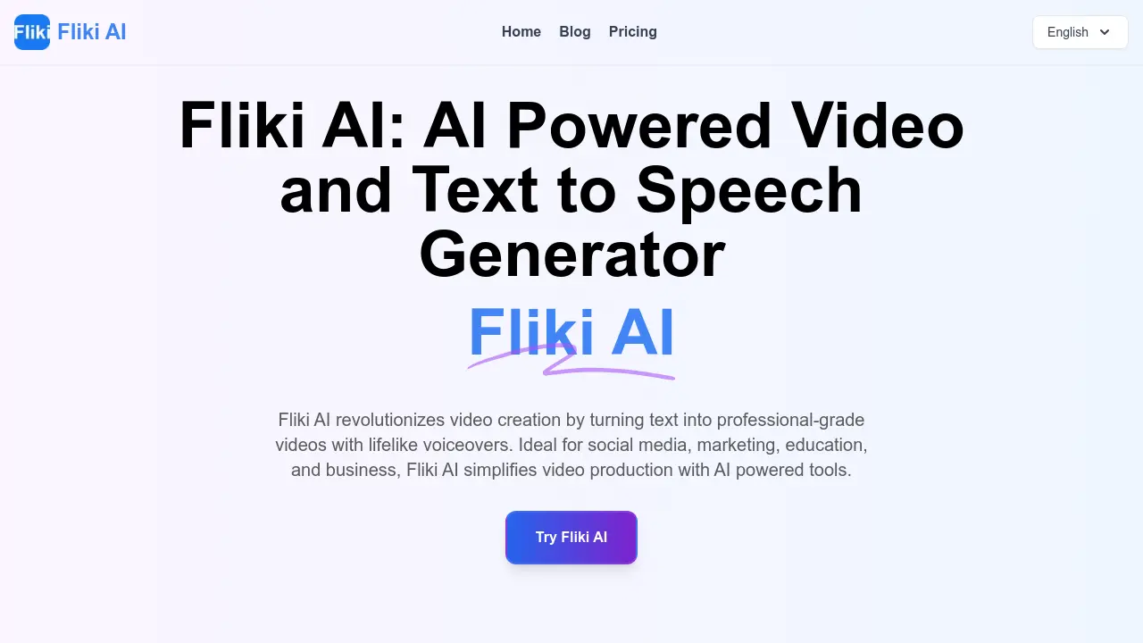 Fliki AI screenshot
