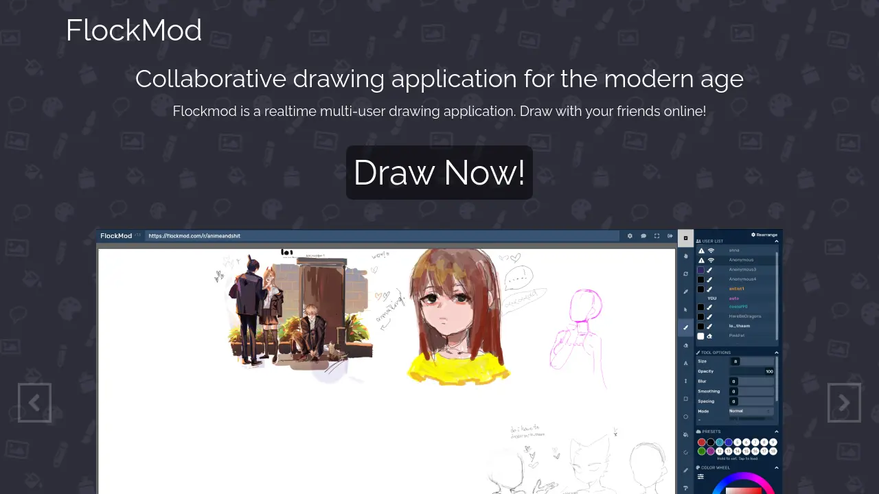 Flockmod - Collaborative drawing application for the modern age