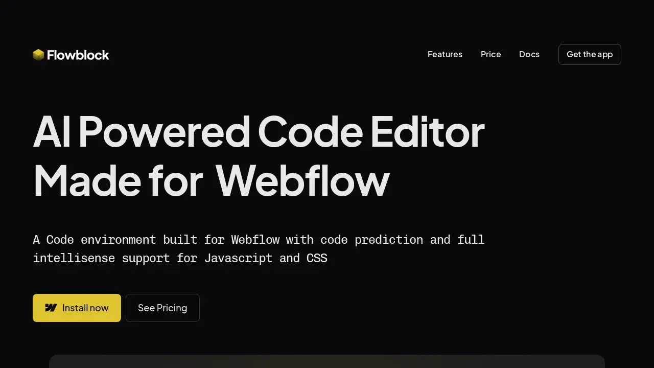 Flowblock - AI Powered Code Editor Made for Webflow