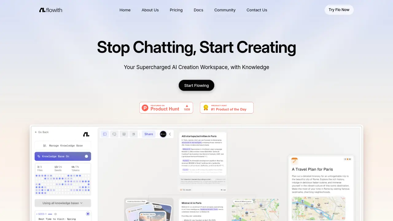 Flowith - Your Supercharged AI Creation Workspace, with Knowledge
