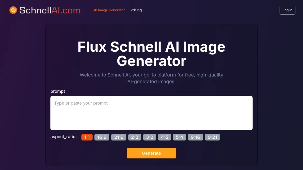 Flux Schnell AI Image Generator - Free, High-Quality AI-Generated Images