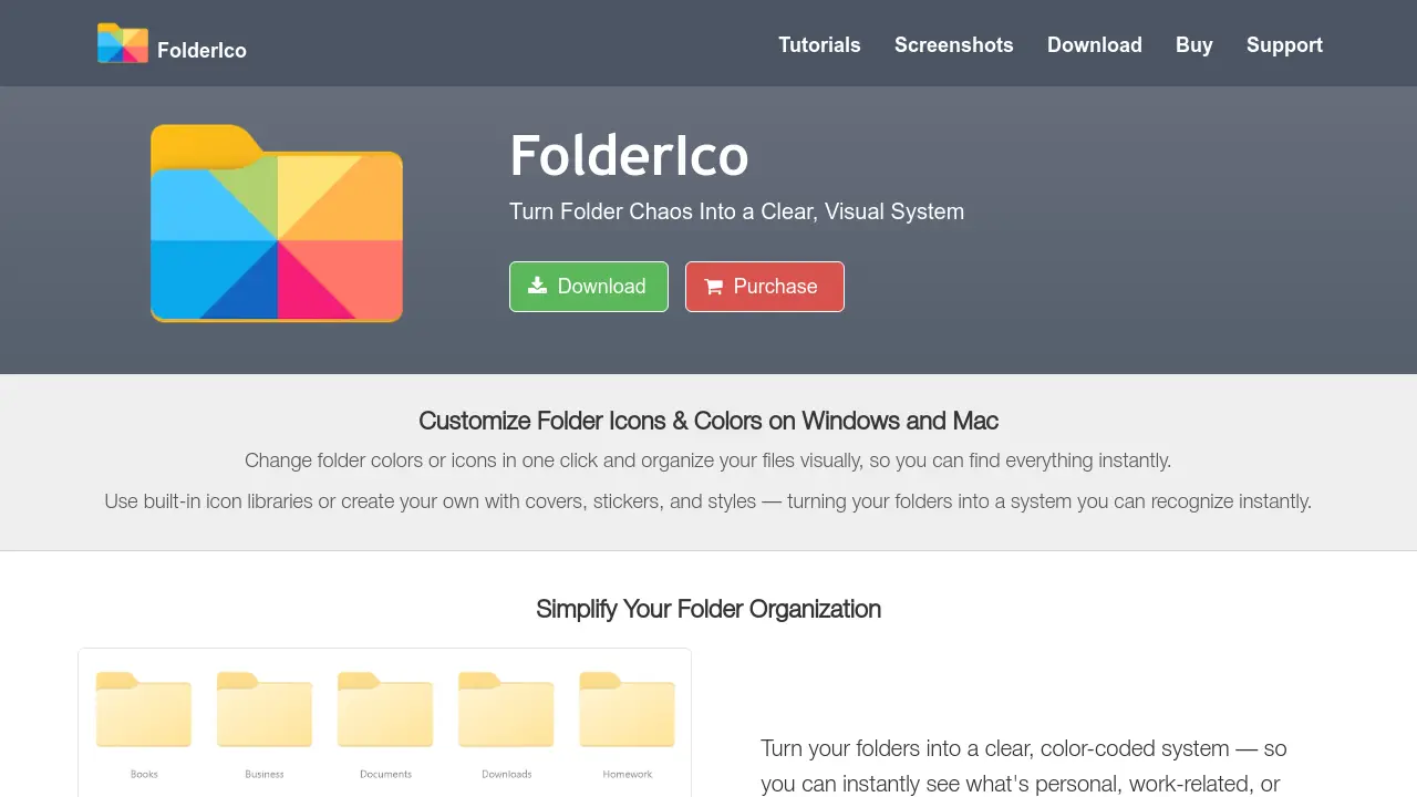 FolderIco - Turn Folder Chaos Into a Clear, Visual System