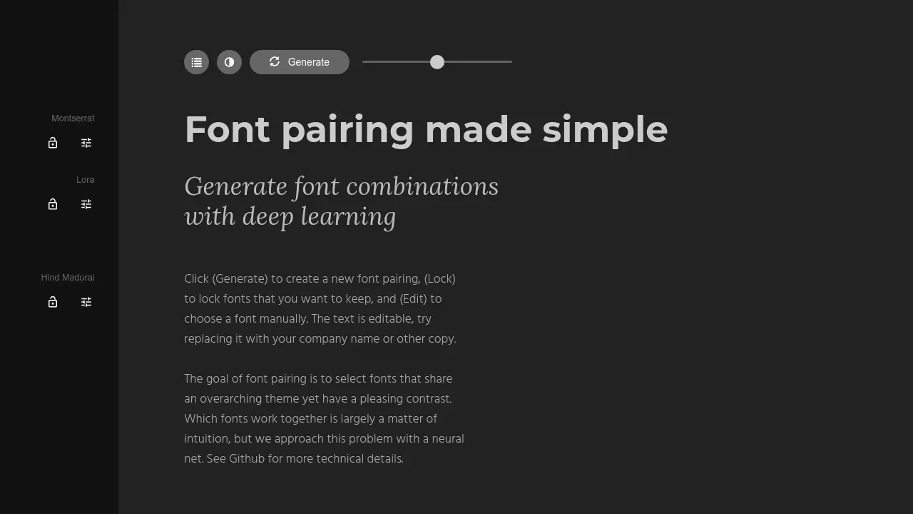 Fontjoy - Font pairing made simple with deep learning