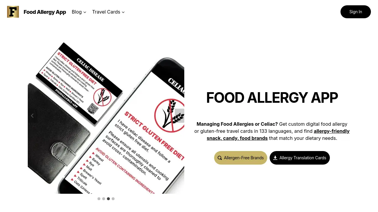 Food Allergy App Custom AI Powered Allergy And Celiac Cards Photo Inspiration