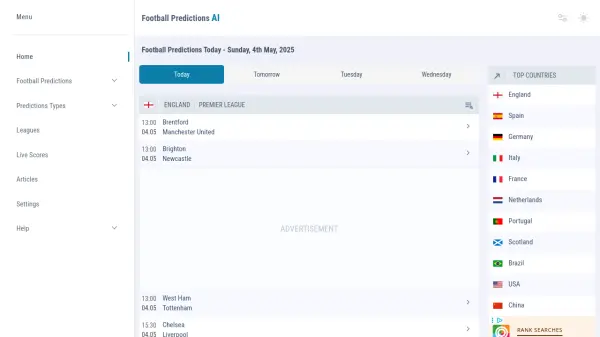 Football Predictions AI