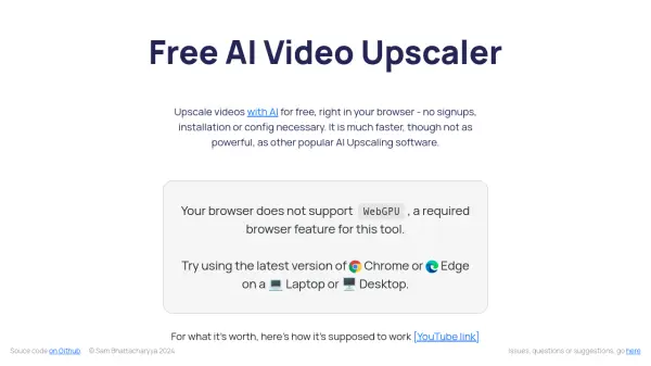 Free AI Video Upscaler