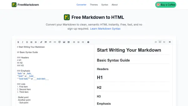 Free Markdown