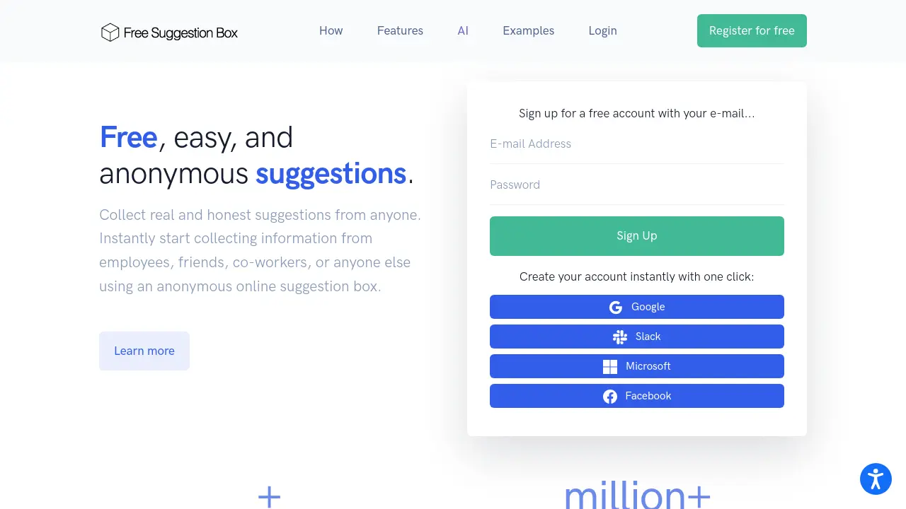 Mail Suggestion Free Suggestion Box - Free, easy, and anonymous suggestions.