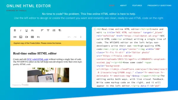 Froala Online HTML Editor