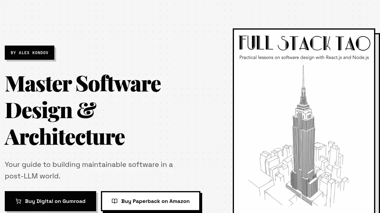 Full-Stack Tao - Master Software Design & Architecture for the Post-LLM ...