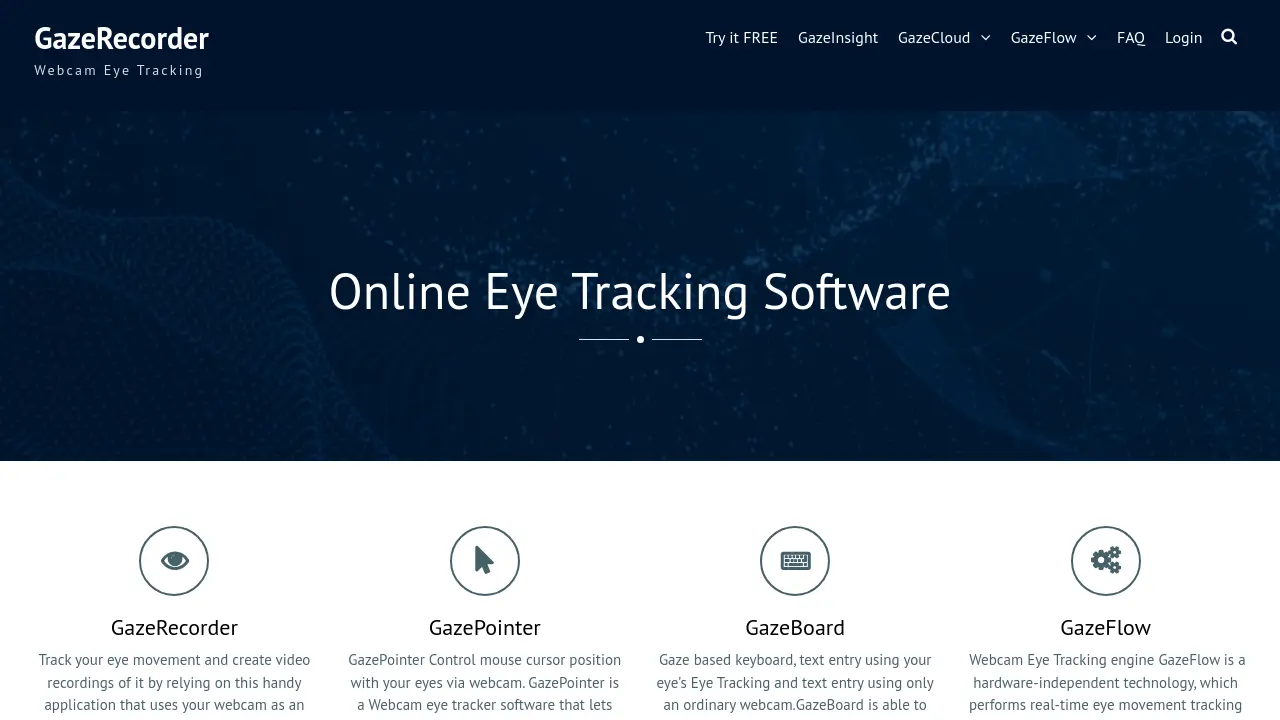 GazeRecorder - Webcam Eye Tracking Software for Behavior Analytics