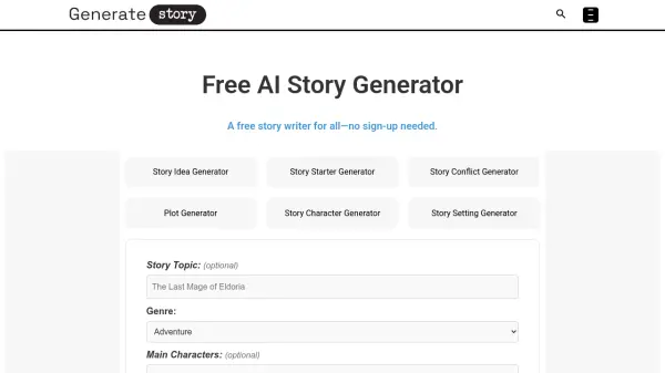 GenerateStory.io