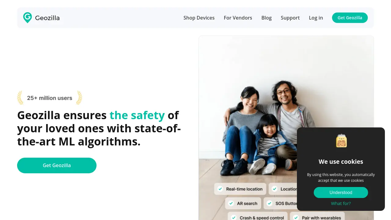 Geozilla Advanced GPS tracking with machine learning for family safety