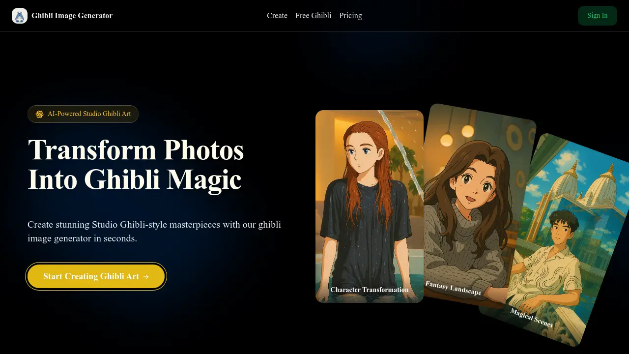 Ghibli Image Generator screenshot