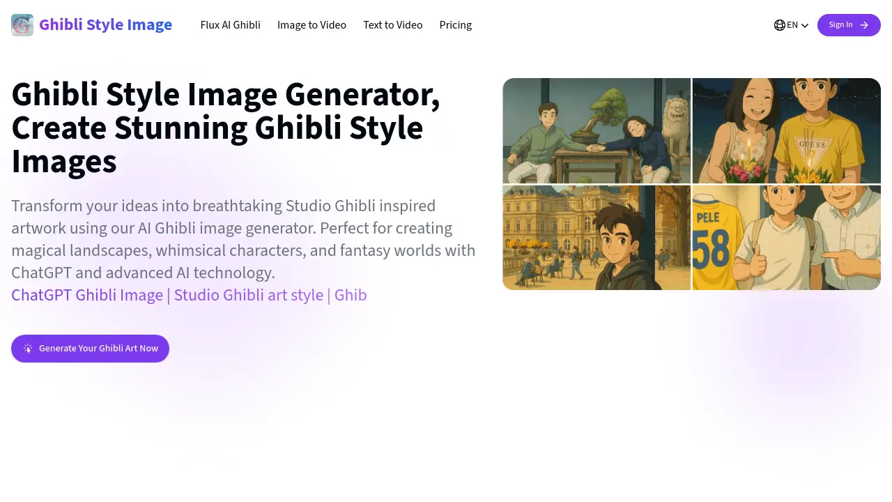 Ghibli Style Image Generator screenshot