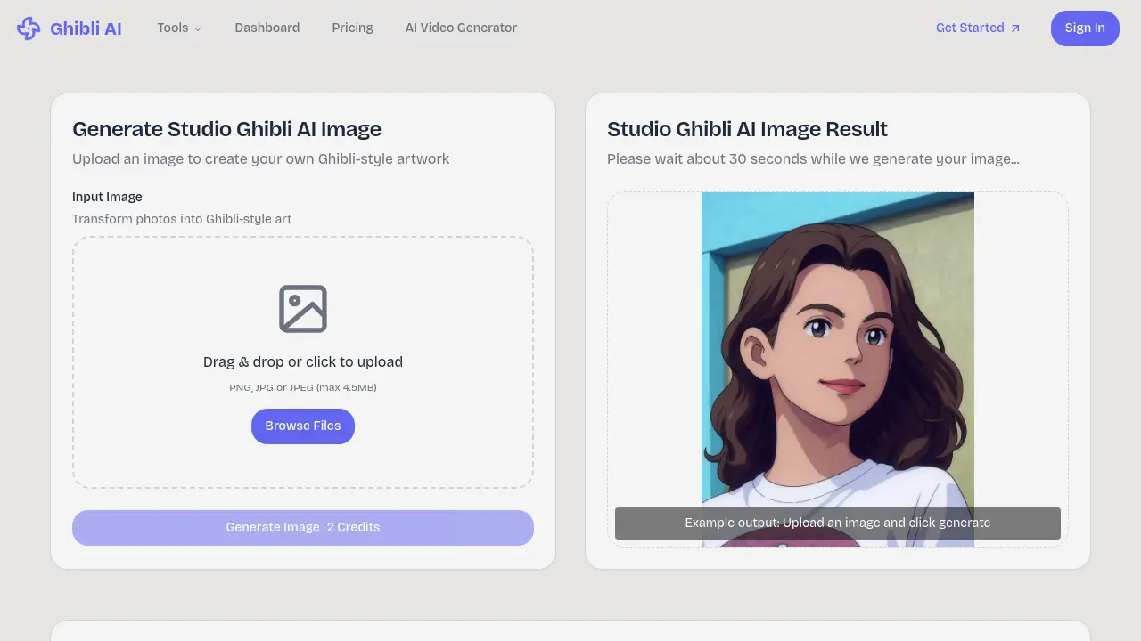 ghibliai.im screenshot