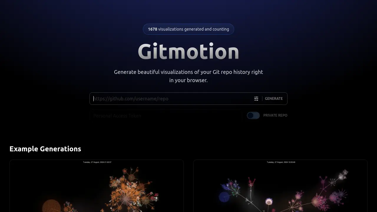 Gitmotion - Visualize Your Git Repository History