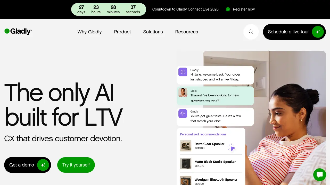 gladly.ai screenshot