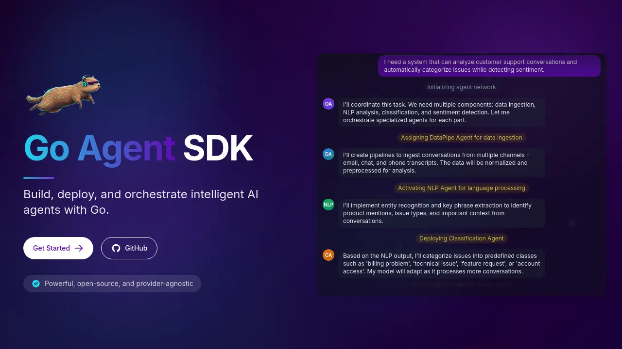 Local Go To Agent Go Agent SDK - Build, deploy, and orchestrate intelligent AI agents ...