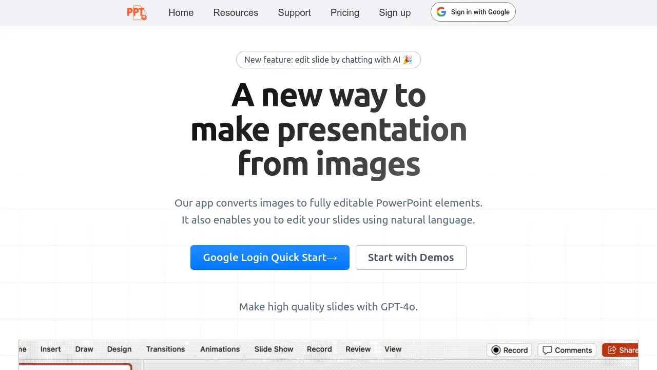 GPT-4o Slide Maker screenshot
