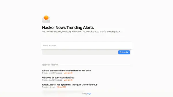 Hacker News Trending Alerts