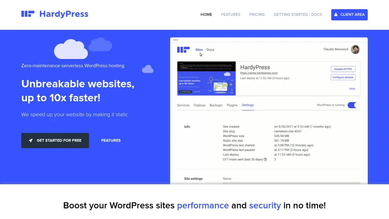 HardyPress - Zero-maintenance serverless WordPress hosting for ...