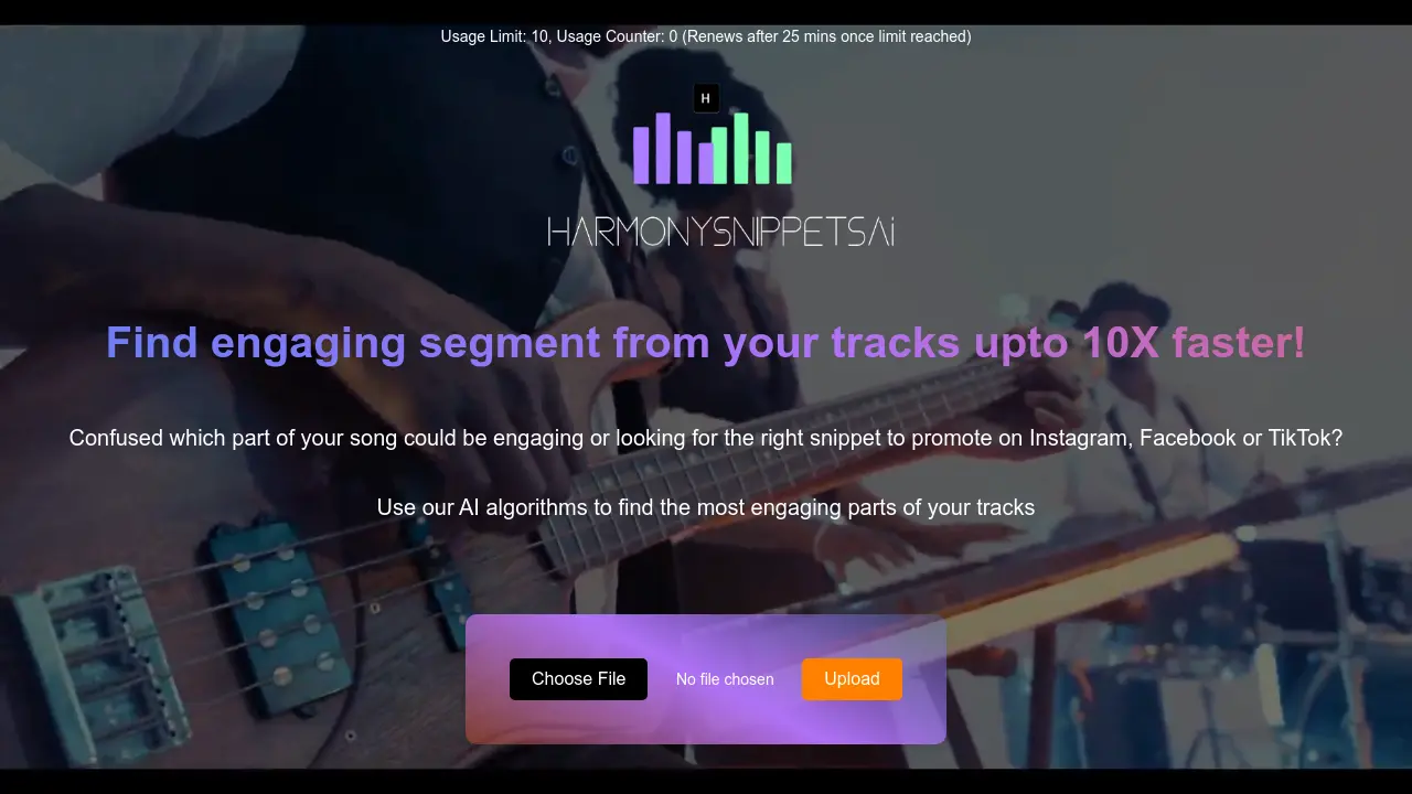Harmony Snippets AI - Find engaging segment from your tracks up to 10X ...