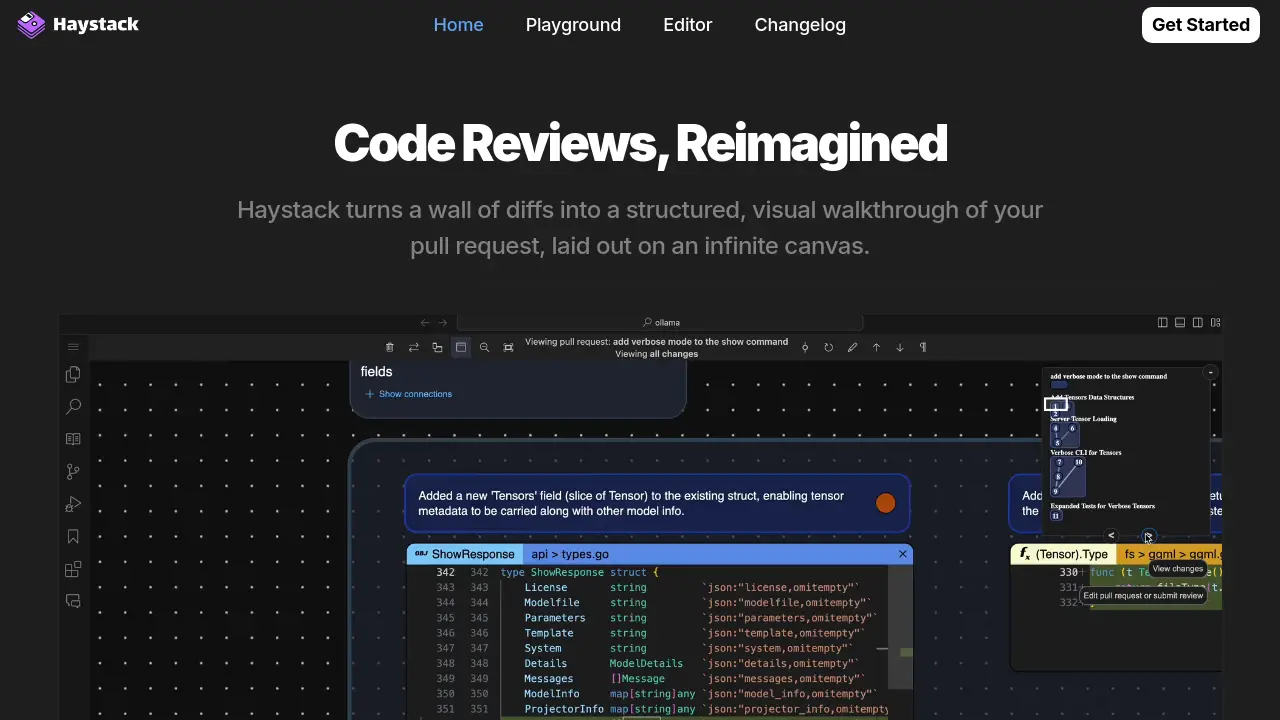 Haystack Editor - Code Reviews, Reimagined