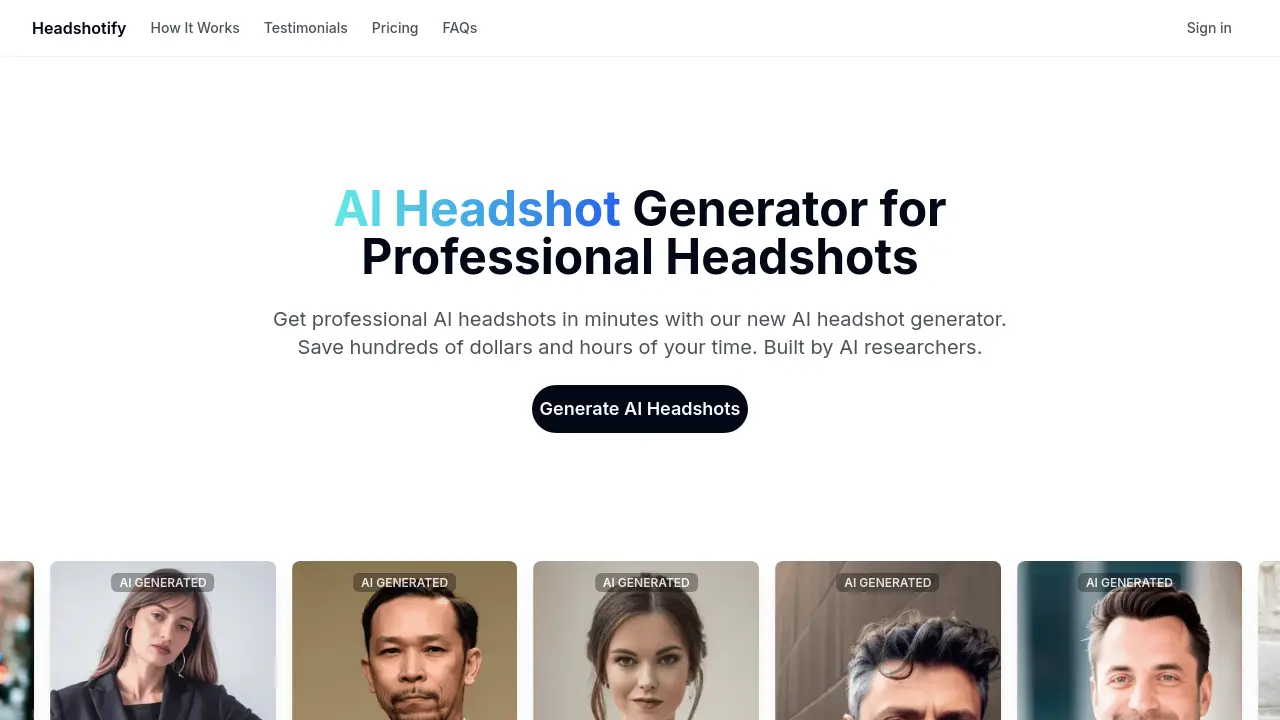 Headshotify screenshot