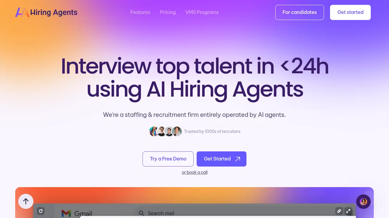 Hiring Agents - Interview top talent in